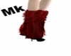 ! Red Fur shoes Mk