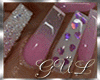 Shiny Pink Diamond Nails