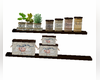 Darkwood kitchen shelf