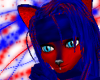 Blue/Red Raccon Fur [M]