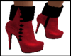 Black Red Boots Metalic