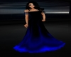 black and blue gown