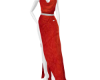 apple red elegant gown