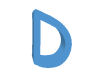 Blue Letter D