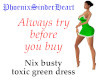 Nix busty toxic green