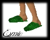 !E! Green Plush Slippers