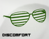 *D lined glasses GREEN