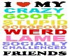 i love my friends sticke