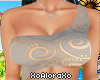 (A) Gold & Beige Top