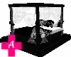 [A]B/W Canopy Bed w/Pose