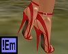 !Em Red Strappy Sandals