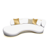 Gold and White Couch