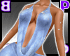 Plunge Cowl Neck/Blue