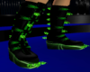 PunkGoth Green Boots