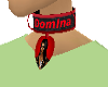 Collar Domina red black