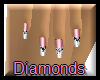 "D"Pink Diamonds Nails