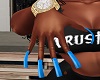 Brite Blu Long Nails