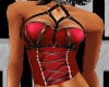 red corset w harness
