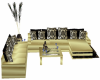 Black & Gold Couch set