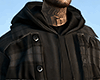 ♛ Flannel Hoodie Blk.