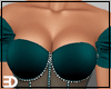 Teal Lace Corset Skirt