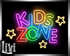 Kid Neon Kids Zone Sign