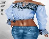 blue lace rodeo top