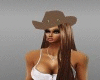 Dark Brown Cowgirl Hat