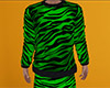 Green Tiger Stripe PJs Full (M)