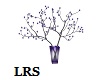 Purple lighted tree vase