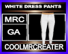 WHITE DRESS PANTS