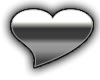Gunmetal Heart Sticker