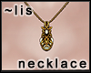 Necklace: Tears in brass