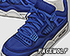 。blue sneakers