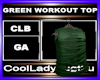 GREEN WORKOUT TOP