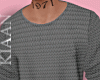 K: Casual grey sweater