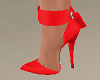 Strappy Red Bow Heels