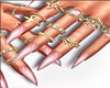 Nail Gold Rings Rose