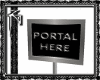 Portal Here Sign Silver