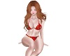 Chica en bikini rojo