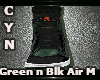 Green n Blk Air's M