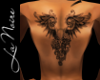 Winged Skull Back Tattoo