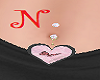 kaori heart belly ring