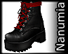 black&red boots