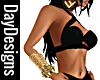 Black Gold Halter Top