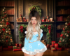 light blue santa hat