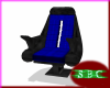 Black & Blue Cptn Chair