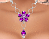 Silver necklaces Purple