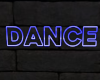 Neon Blue Dance Sign