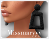 -Mm- Mary Earrings Black